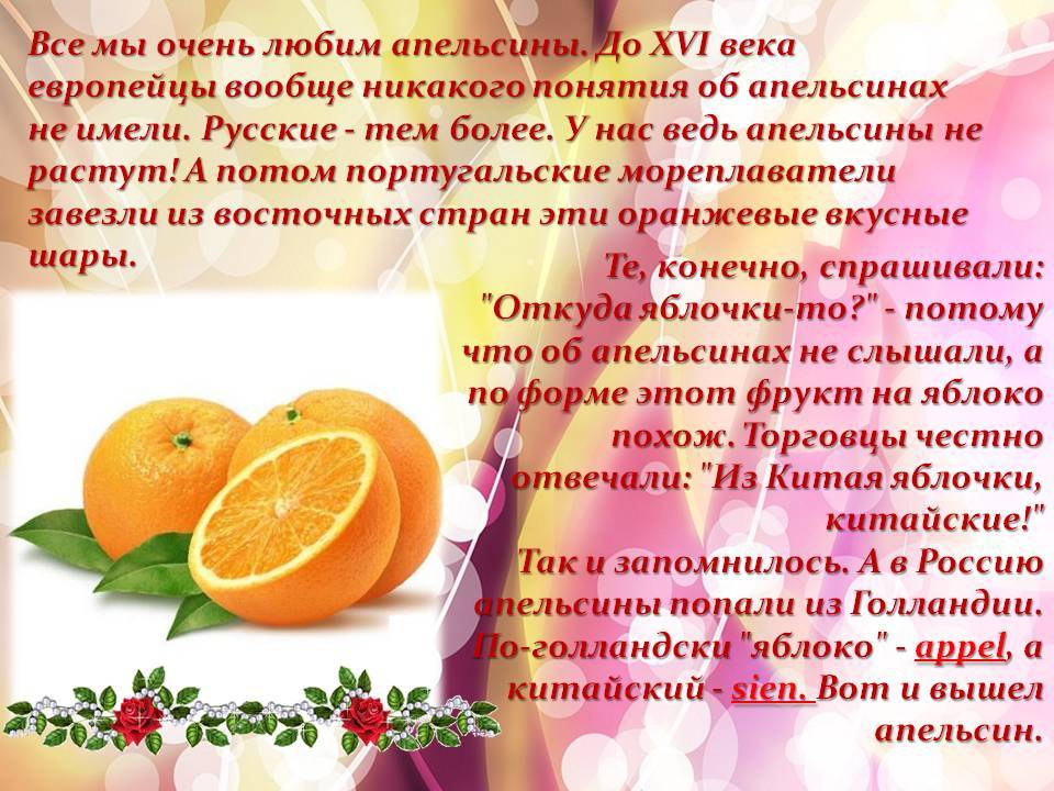 Апельсин: состав, целебные свойства, как выбрать, как приготовить.