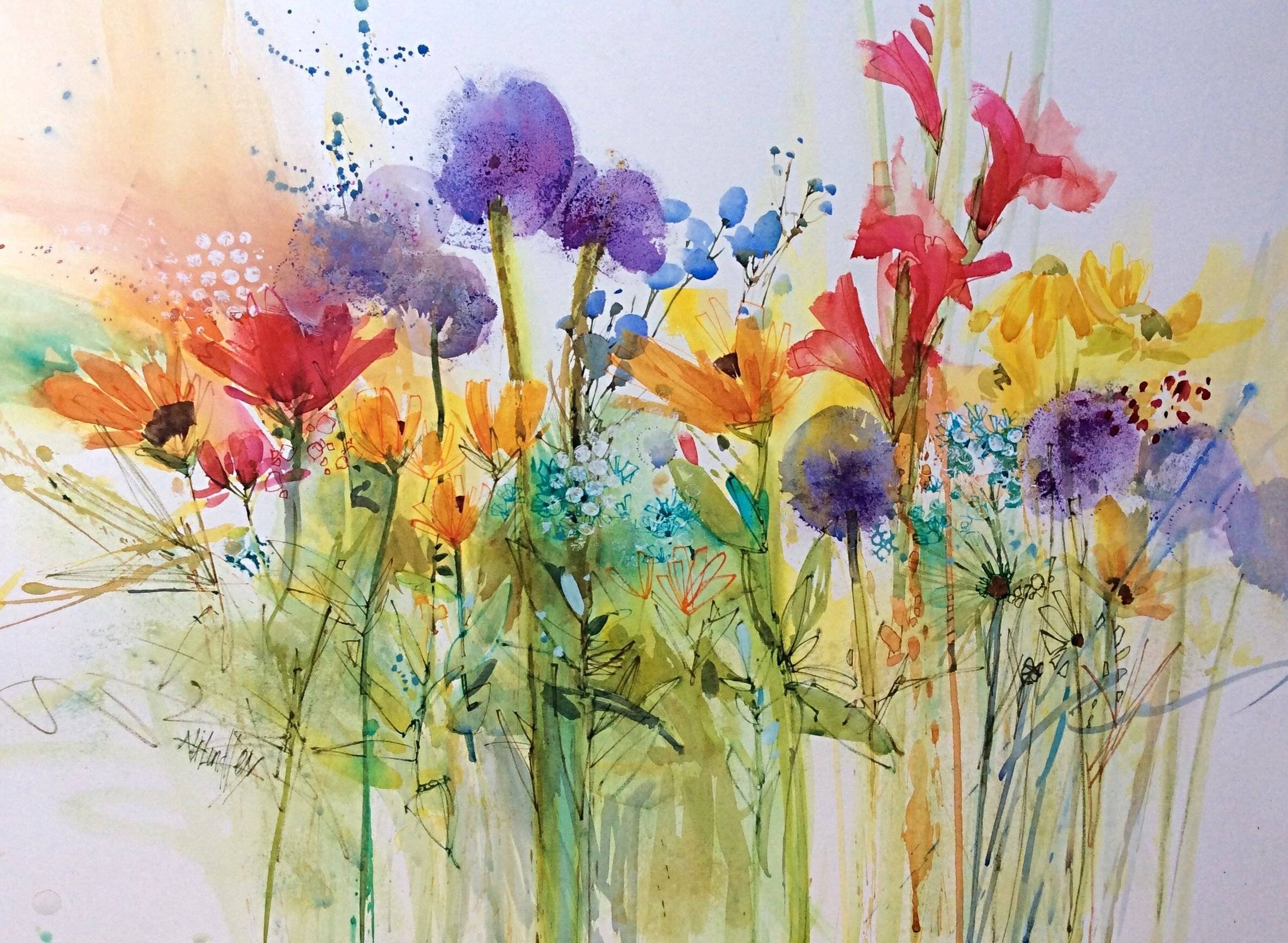 Рисунки цветов акварелью: очень вдохновляющая подборка!