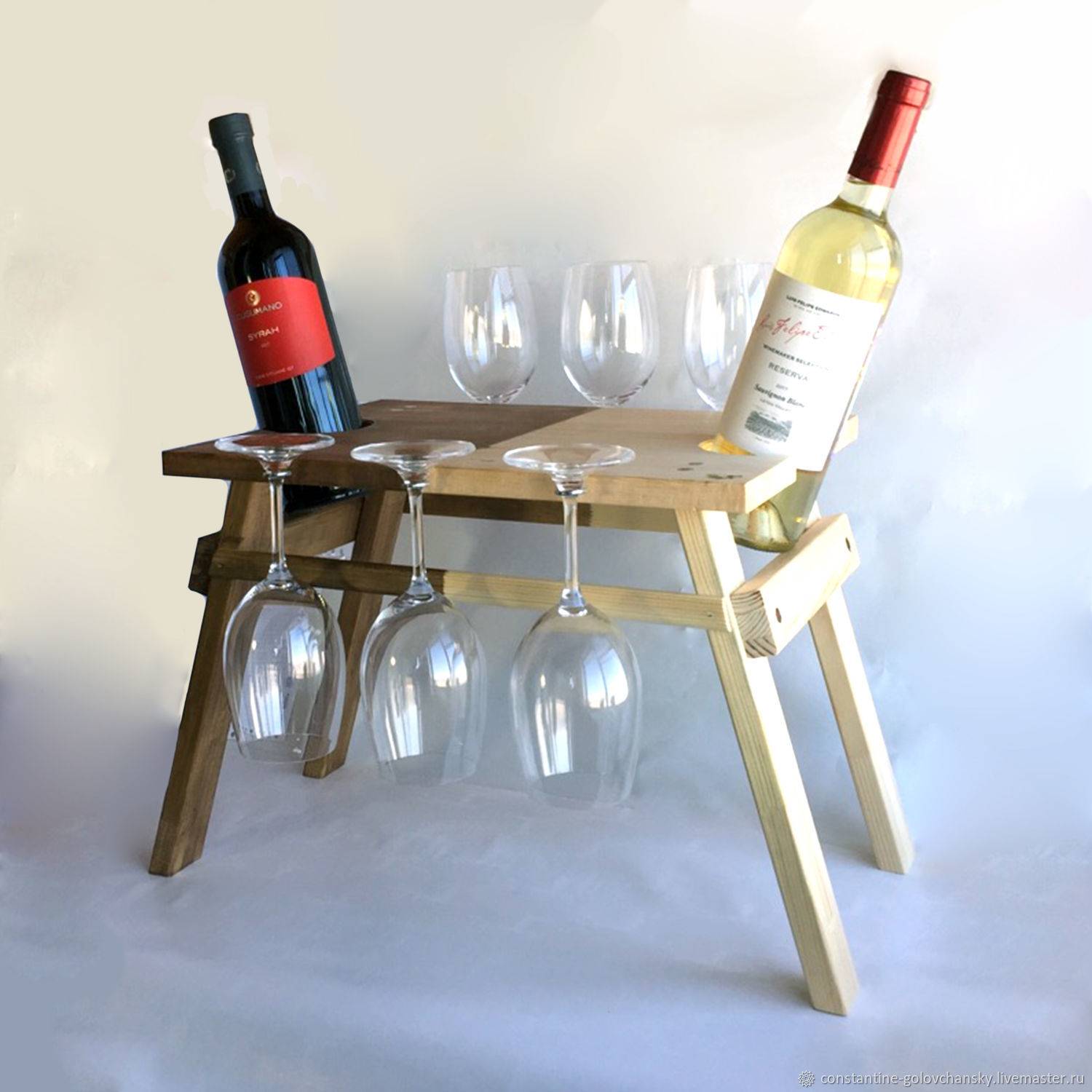 Винный столик для бутылок своими руками. чертёж и схема сборки